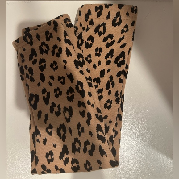 Carter's Tan and Black Leopard Print Fleece Leggings - Picture 1 of 2